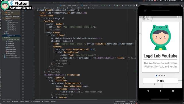 Flutter - App Intro page ( PageView tutorial, example, flutter pageview, app introduction, ) смотреть онлайн