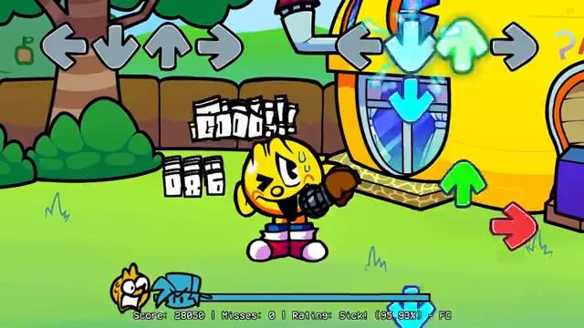Friday Night Funkin' VS Pac-Man V2 FULL WEEK + Cutscenes (Arcade World/Ghostly Adventures) (FNF Mod смотреть онлайн