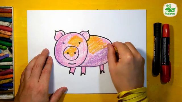 Как нарисовать СВИНКУ / How to draw a PIG смотреть онлайн