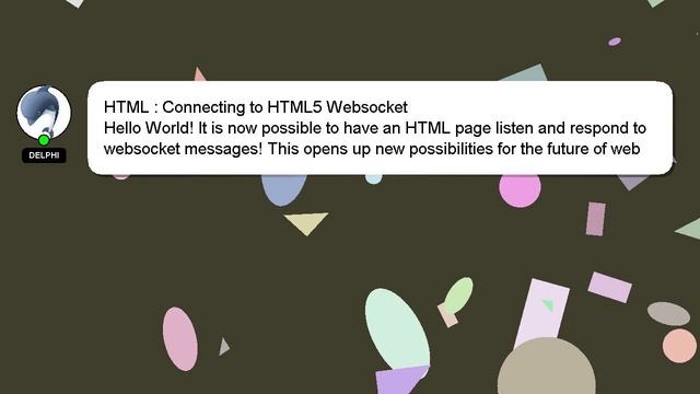 HTML : Connecting to HTML5 Websocket смотреть онлайн