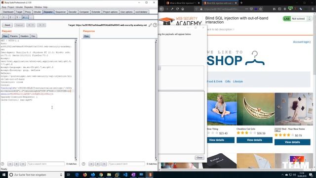 Blind SQL injection with out of band interaction (Video solution) смотреть онлайн