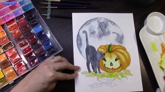 Не страшный Нalloween, рисовать легко смотреть онлайн