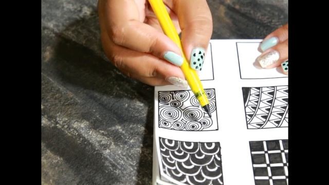 Easy - 20 ZENTANGLE Patterns for Beginners | Zen Art смотреть онлайн