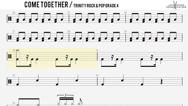 How to Play Come Together - Trinity Rock & Pop Drums Grade 4 смотреть онлайн
