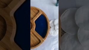 Заливка деревянной менажницы эпоксидной смолой