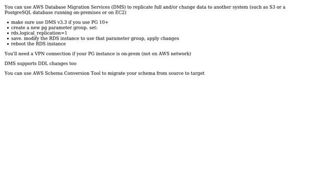 Databases: How to configure replication from PostgreSQL (RDS) to vanilla PostgreSQL? смотреть онлайн