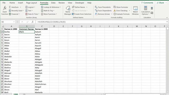 How To Use Vlookup In Excel To Compare Two Columns