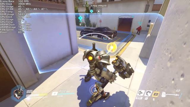 Overwatch (오버워치) | Core i3-8350K 4.7GHz & GeForce GTX 970 4GB смотреть онлайн