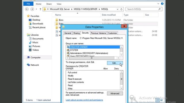 90-Create Directory for tempdb and assign permissions to SQL Service Account on Secondary Server смотреть онлайн