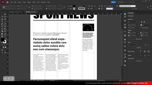 How to Newspaper (Page Layout design) in Adobe InDesign 2022 CC смотреть онлайн