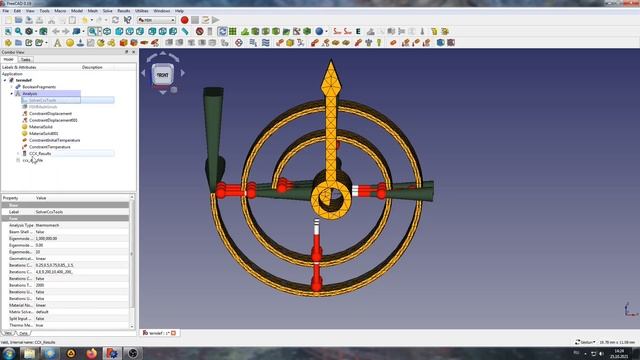 Температурная деформация и напряжения от неё во FreeCAD FEM