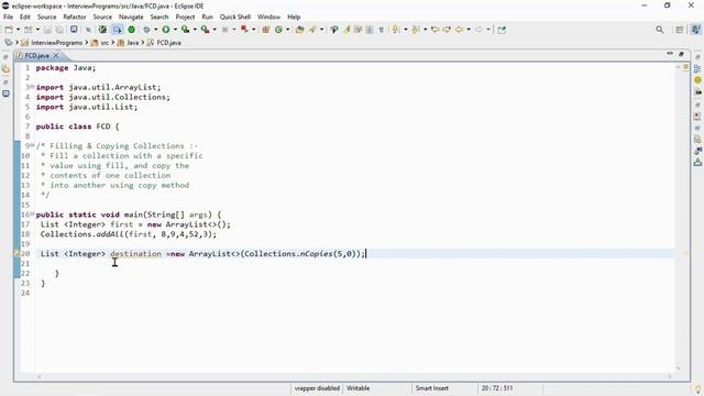 Java Tutorial using Collections.addAll( ) & Collection.copy( ) method смотреть онлайн
