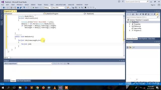 C# Program to Perform Radix Sort смотреть онлайн