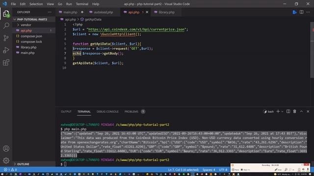 PHP Backend Programing Lauguage Tutorial - Full Course - part 2 (composer, api, library) смотреть онлайн