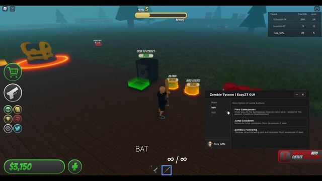 Roblox Zombie Tycoon Script - Free Gamepass | Anti Zombie & More 2022 смотреть онлайн