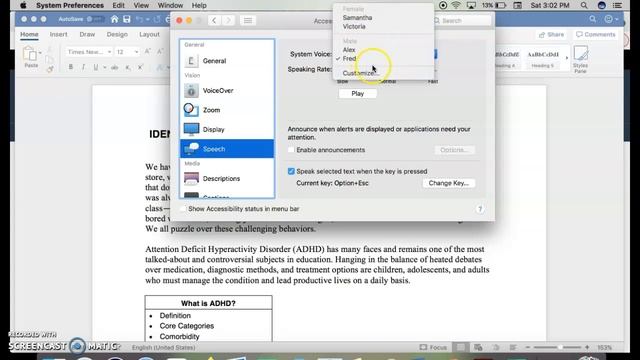 Text To Speech For Microsoft Word On A MacBook- Module 2 Lab Assignment