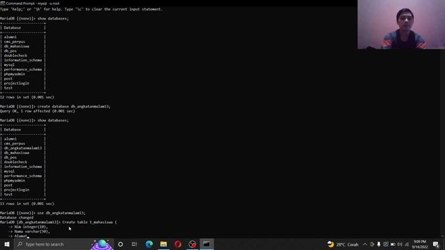 [MYSQL] CREATE DATABASE & CREATE TABLE Menggunakan CMD (Command Prompt) смотреть онлайн