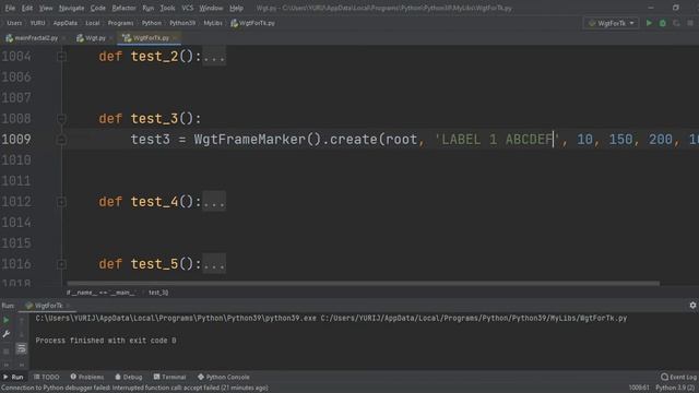 Проект на Python: Простой фрейм с подписью смотреть онлайн