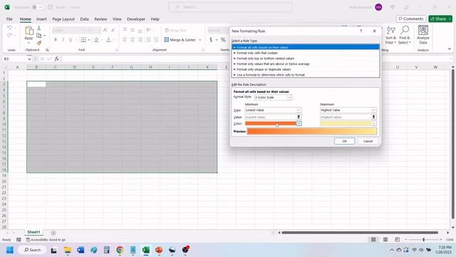 Apply Color To Alternate Rows In Excel 365 Using Conditional Formatting смотреть онлайн