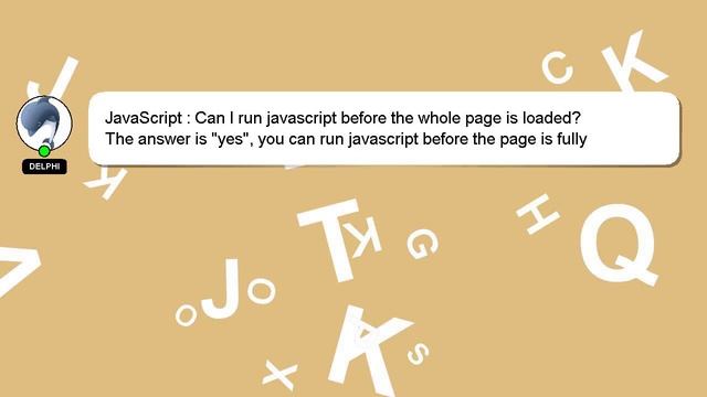 JavaScript : Can I run javascript before the whole page is loaded? смотреть онлайн