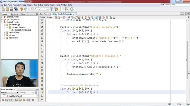 57. Programación en Java || Matrices || Ejercicio - Hallar la matriz transpuesta смотреть онлайн