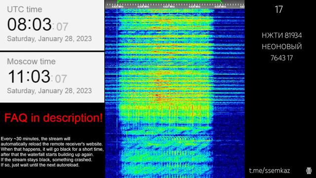 The Buzzer (UVB-76/4625 khz) voice message January 28th. смотреть онлайн
