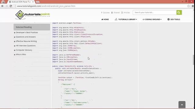 Android - JSON Parser Tutorial смотреть онлайн
