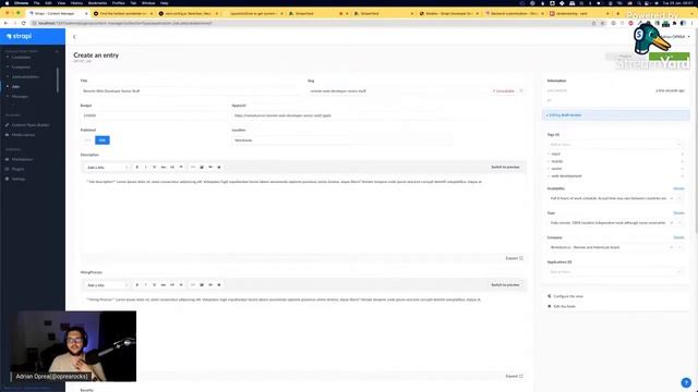 Remotium.io #buildinpublic - Strapi ContentType Backend Customization смотреть онлайн