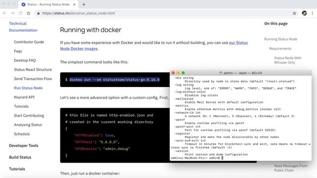 Run a Status Whisper Node with Docker смотреть онлайн