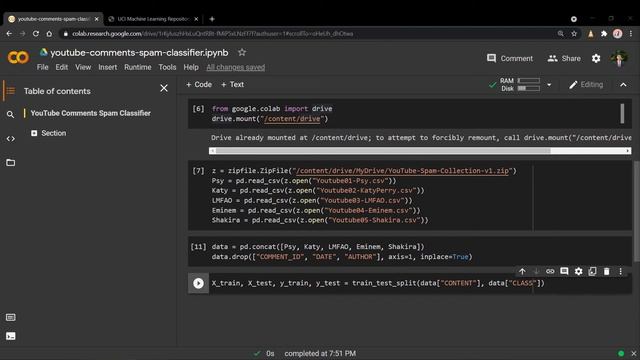 Spam Detection for YouTube Comments using Python and scikit-learn | Machine Learning смотреть онлайн