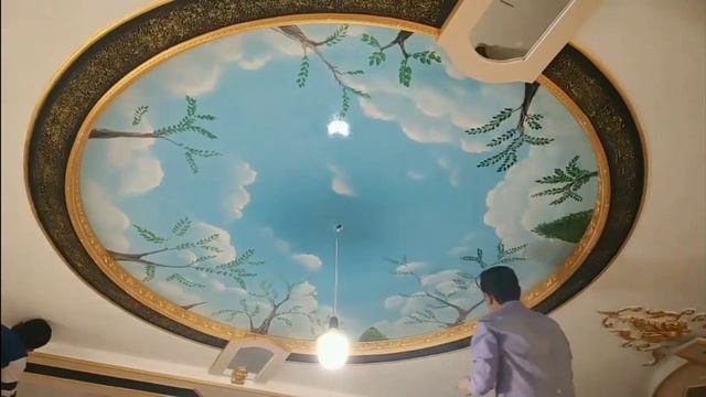 потолокга расм чизиш.рисуем на потолке. drawing on the ceiling смотреть онлайн