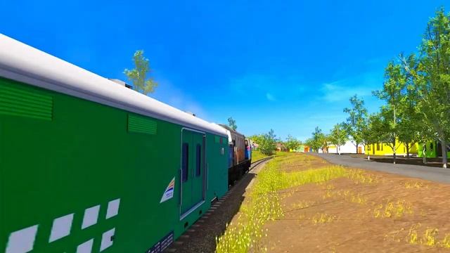 2 PASSENGER TRAINS VS ROLLER COASTER TRACK | PASSENGER TRAIN OVER THE HIGH ROLLER COASTER TRACK #48 смотреть онлайн