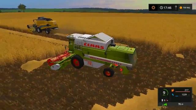Farming Simulator 2017. HARVESTER CLAAS DOMINATOR 118 SL MAXI. смотреть онлайн