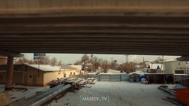 Уральск, строительство путепровода на Депо (декабрь, 2017) смотреть онлайн