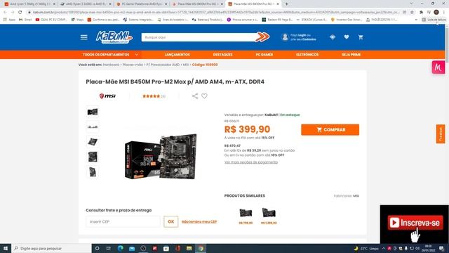 PLACA MAE B450 PROMOÇÃO Placa-Mãe MSI B450M Pro-M2 Max p/ AMD AM4, m-ATX, DDR4 de R$350 a 379,00 смотреть онлайн