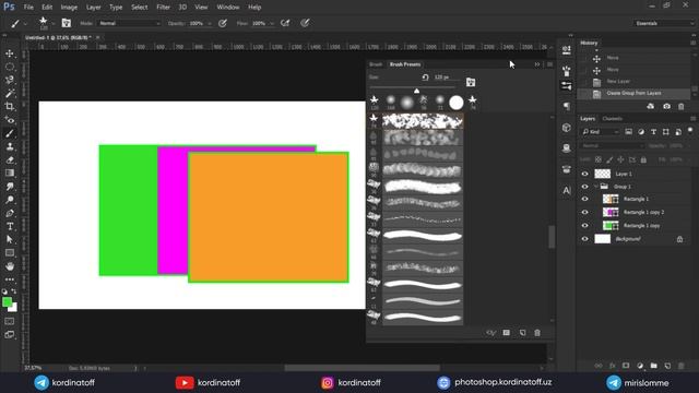 Photoshop darslik 4-dars | Photoshopdagi o'ng tomon panel bilan tanishamiz | Photoshop Start смотреть онлайн