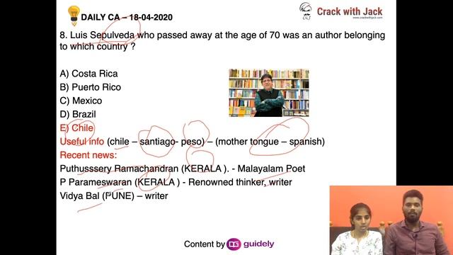 CURRENT AFFAIRS SESSION - APRIL 18 | DAILY CURRENT AFFAIRS | (BANK /SSC/RAILWAY)| Mr & Mrs.JACKSON смотреть онлайн