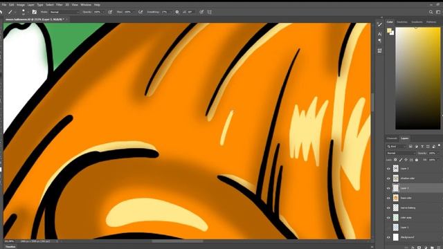 Vector Art in Adobe Photoshop - Halloween Pumpkin- Speed Art Process