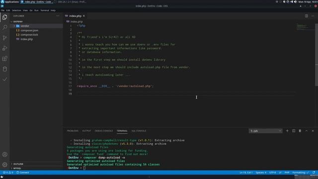 use .env file for load security data смотреть онлайн