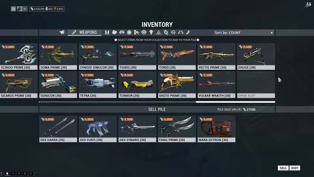 Warframe Selling some weapons for space смотреть онлайн