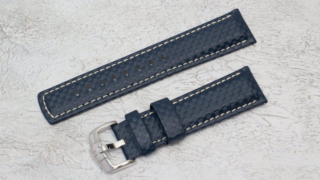 Ремешок HIRSCH Carbon синий от Ремешоп
