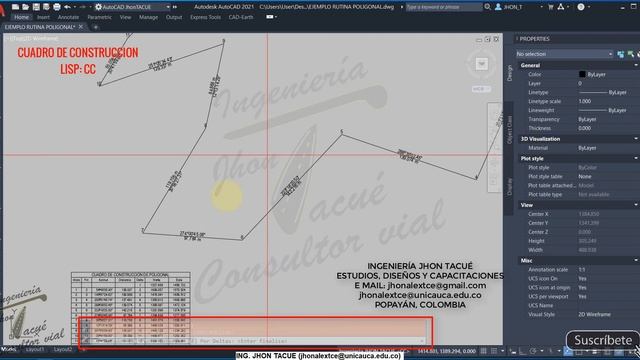 LISP ▶️- CUADRO DE CONSTRUCCION POLIGONAL (AUTOCAD) смотреть онлайн