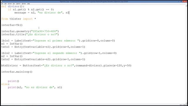 #2 [Python] – Determinar si un número es divisor de otro CON GUI (2/2) смотреть онлайн