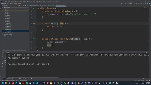 Java Darslari #15 dars Javada methodlar haqida va methodlar bilan ishlash смотреть онлайн