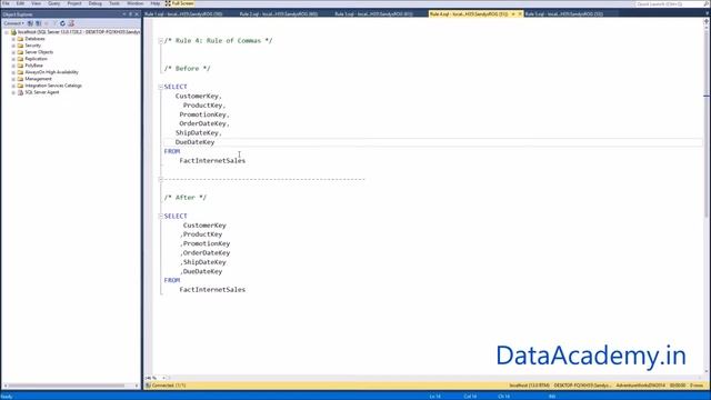 Rules for formatting SQL смотреть онлайн