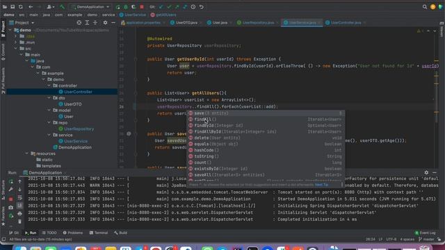 How to expose Rest Api's Using Spring boot and Java with in memory db HSQL. смотреть онлайн
