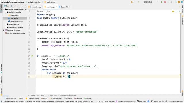 PART 3 - PYTHON KAFKA KUBERNETES MICROSERVICE ARCHITECTURE FOR BEGINNERS | EVENT-DRIVEN SYSTEM смотреть онлайн