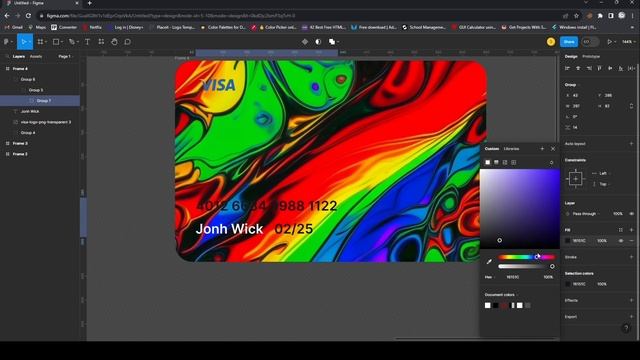 Design Visa Cards using Figma #figma #design#edit смотреть онлайн