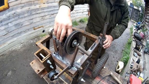 Самодельная картофелекопалка для мотоблока "ОКА".Без грохота.