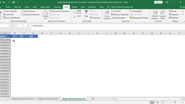 Excel Online 4 : Record Macro Text To Columns ( Cara Memmisahkan Isi Text Cell atau Kolom ) Excel смотреть онлайн